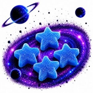 shroom gummy stars – blue raspberry – 3000mg cosmiq club